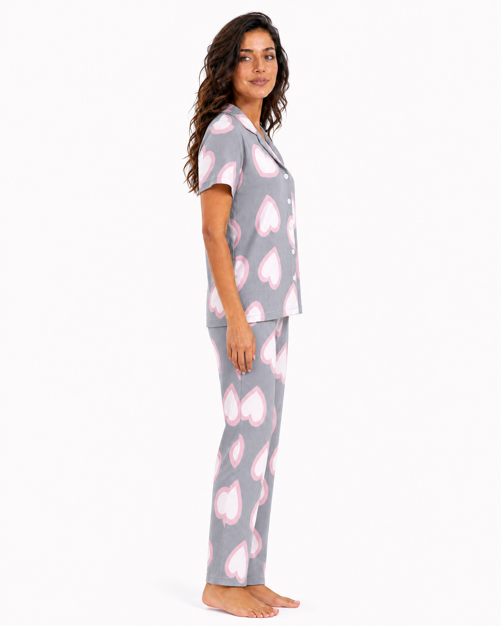 Grey Heart Shaped PJ