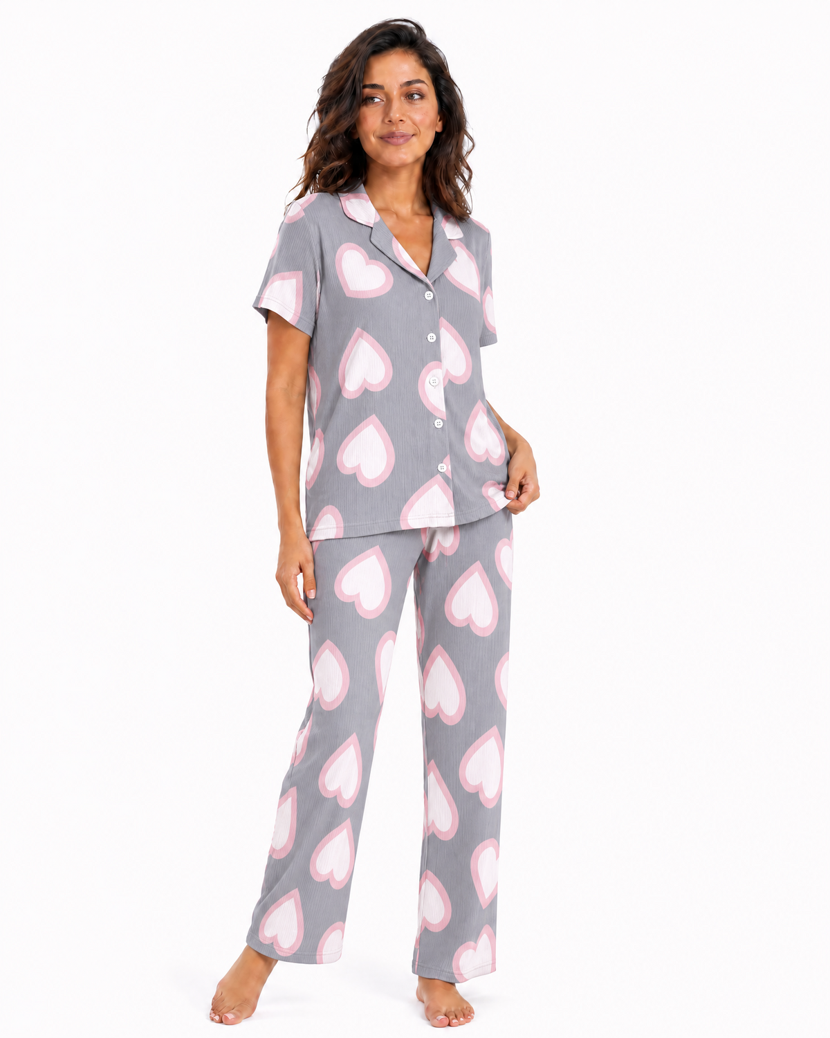 Grey Heart Shaped PJ