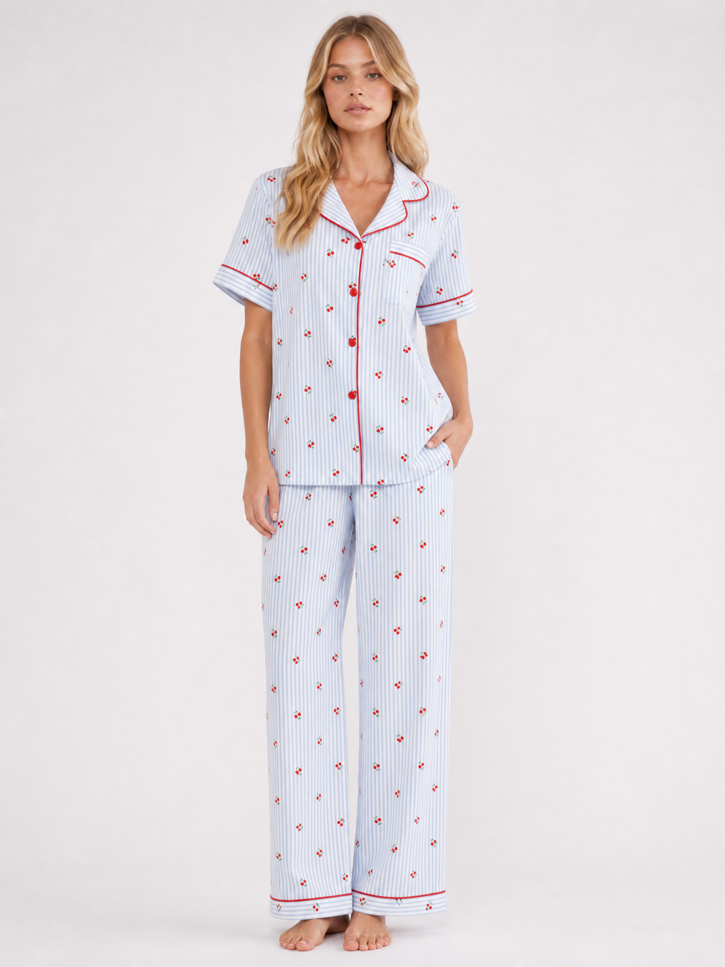 Cherry striped pyjama
