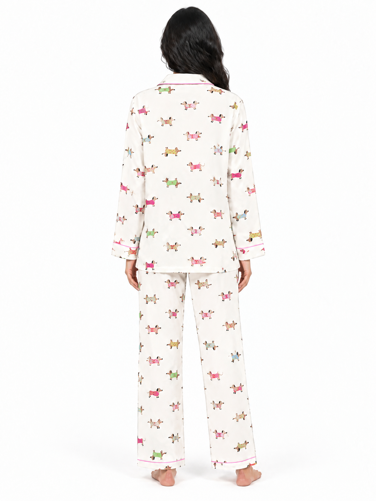 Pink Dachshund Print PJ