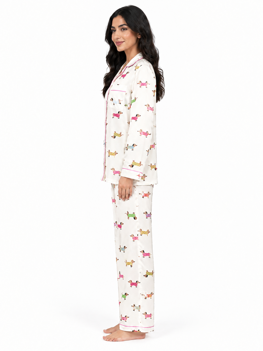 Pink Dachshund Print PJ