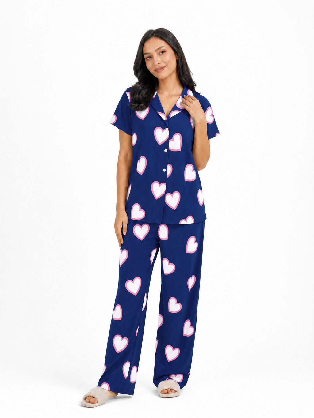 Navy Heart Shaped PJ