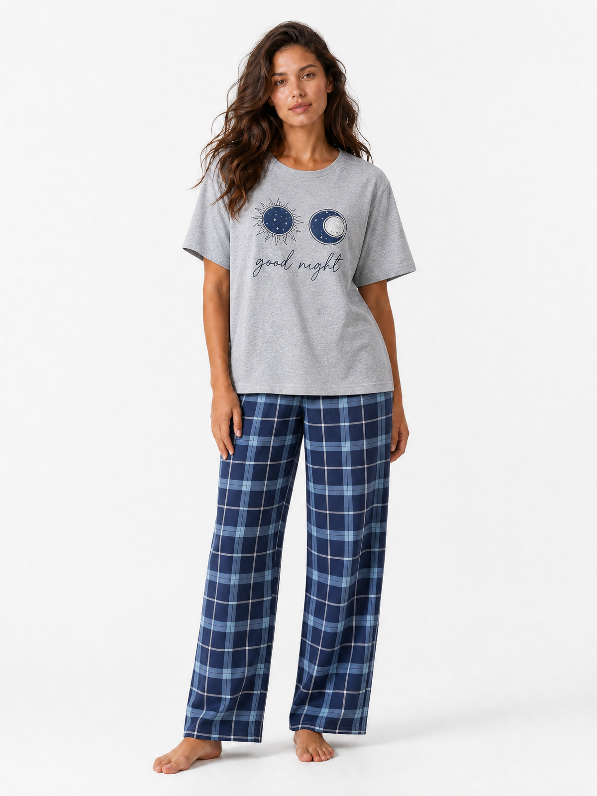 Sun&Moon Plaid PJ
