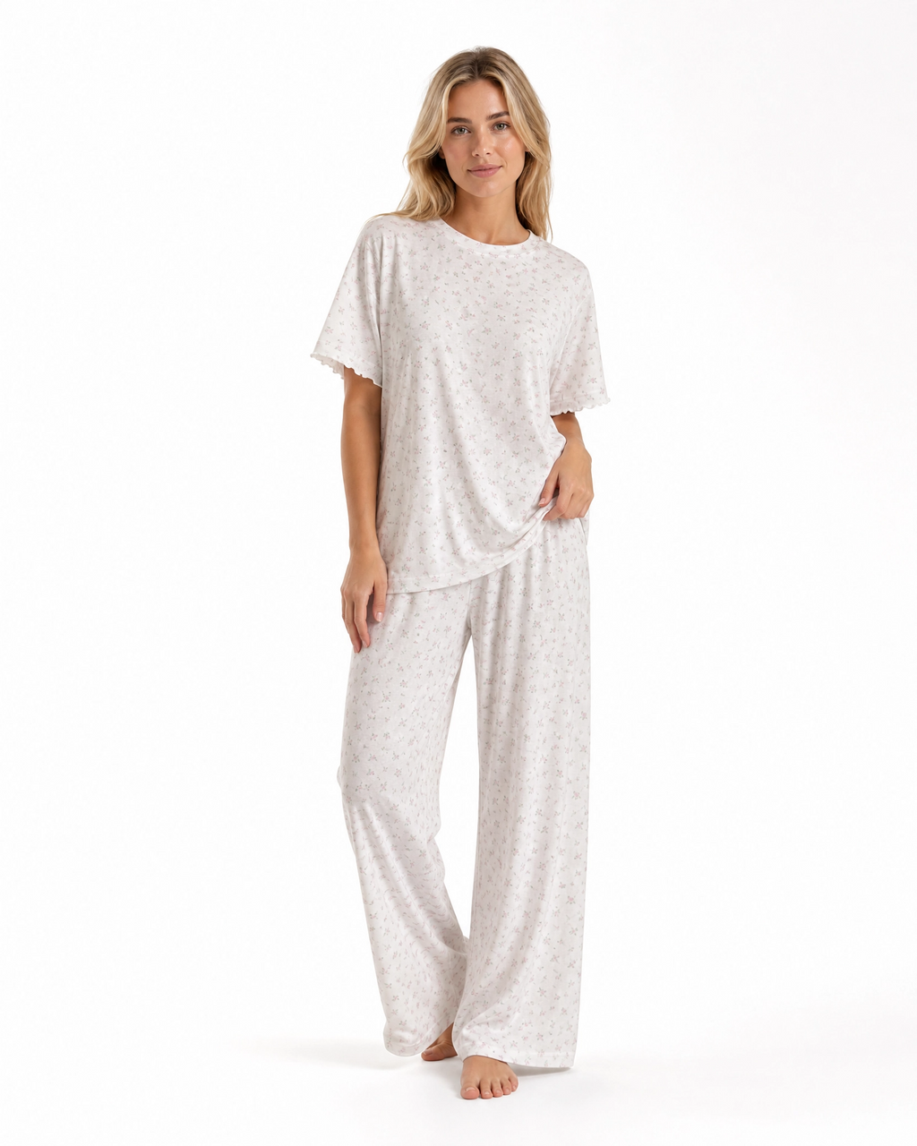 Ditsy floral white Pj